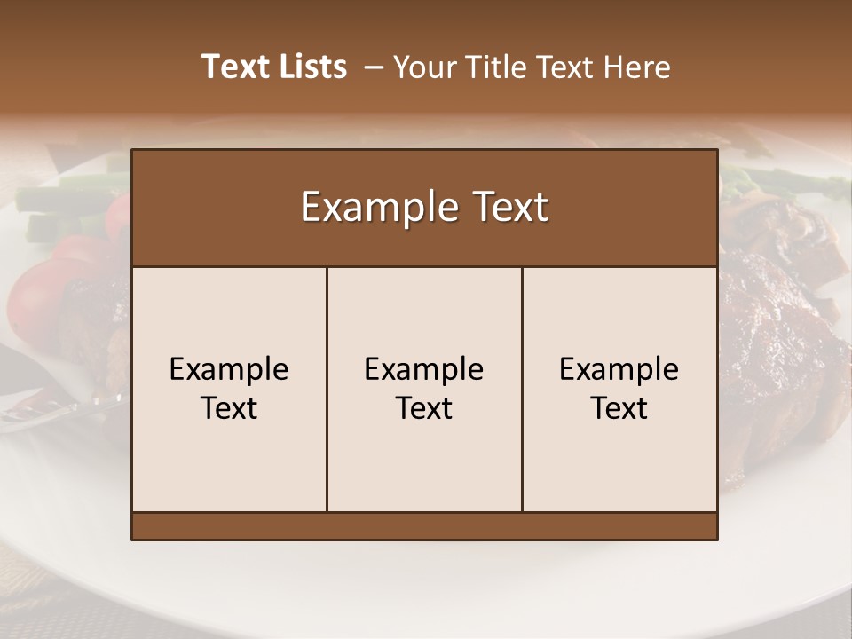 Dinner Mushrooms Broiled PowerPoint Template