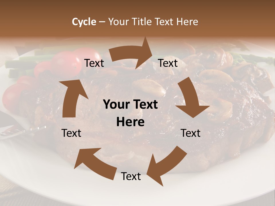 Dinner Mushrooms Broiled PowerPoint Template