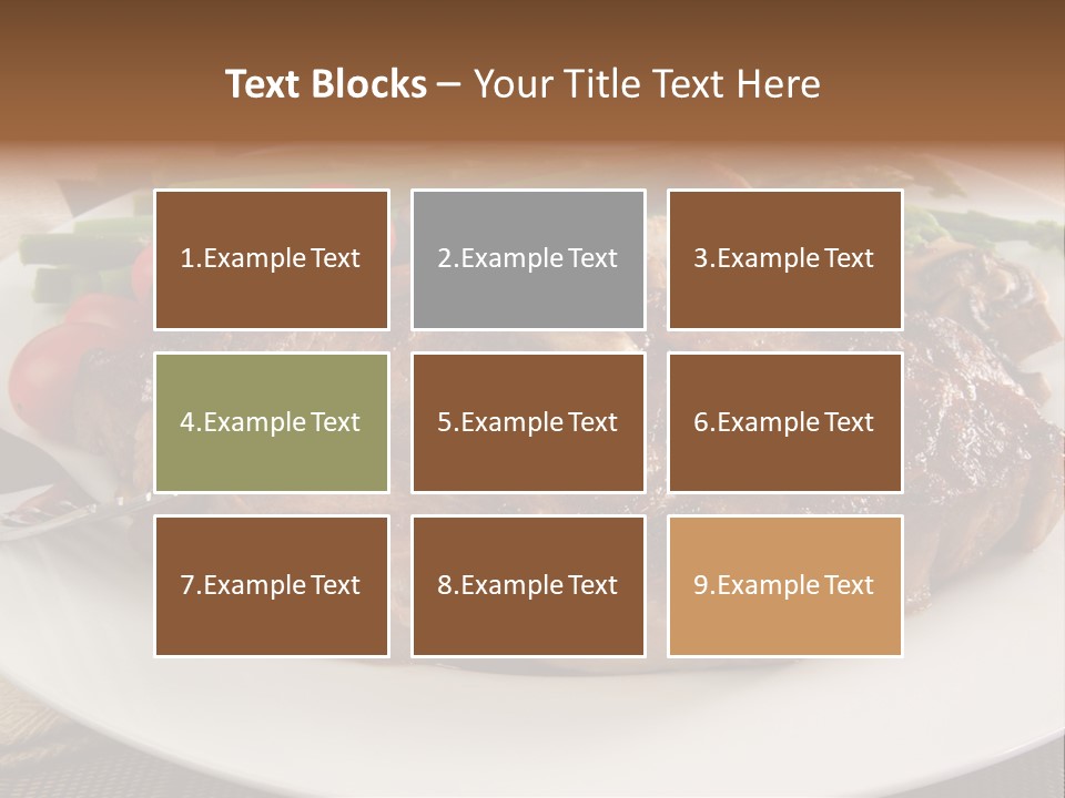 Dinner Mushrooms Broiled PowerPoint Template