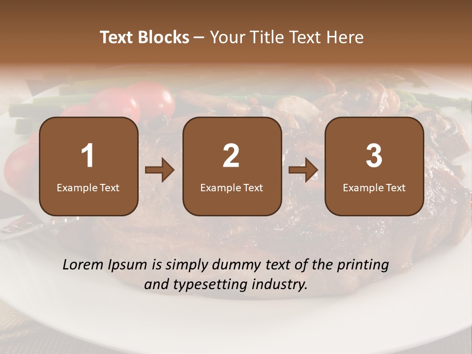 Dinner Mushrooms Broiled PowerPoint Template