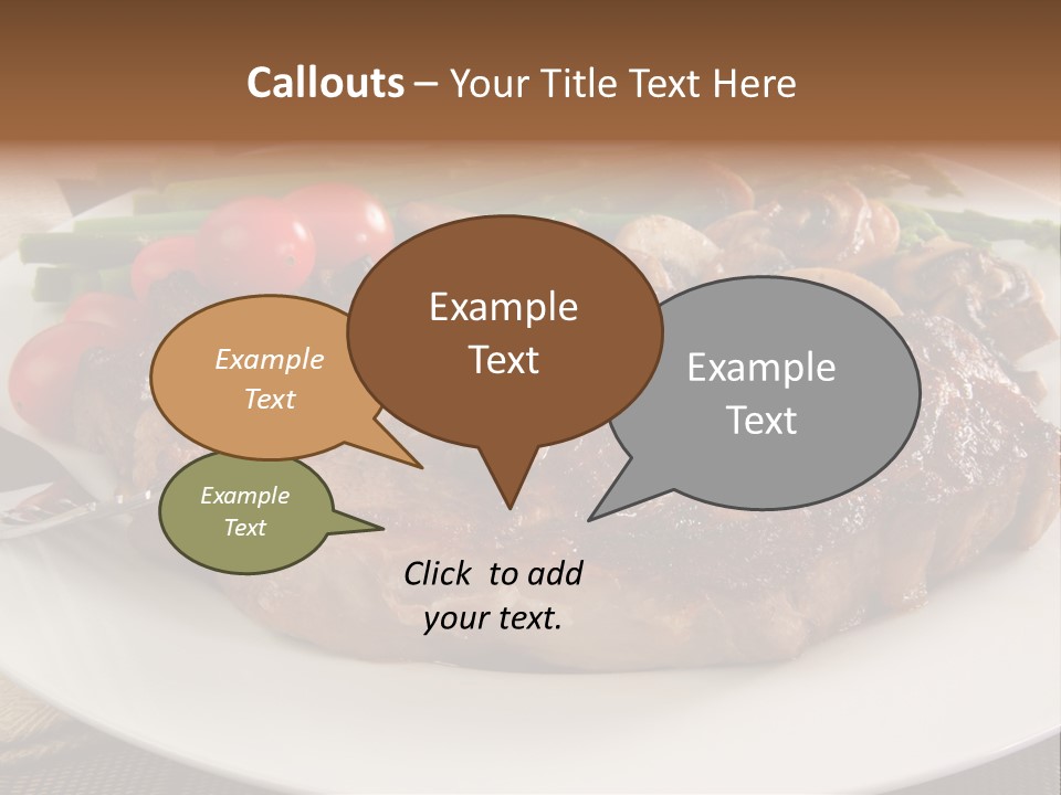 Dinner Mushrooms Broiled PowerPoint Template