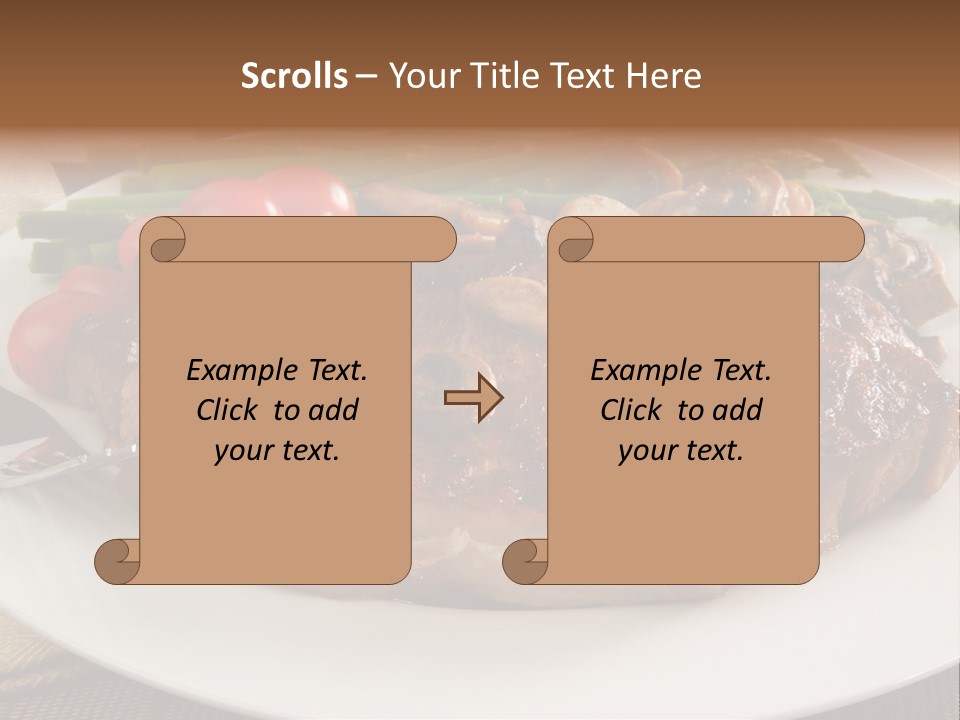 Dinner Mushrooms Broiled PowerPoint Template