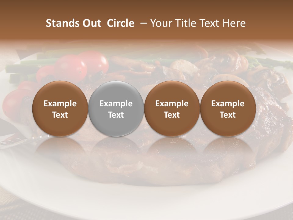 Dinner Mushrooms Broiled PowerPoint Template