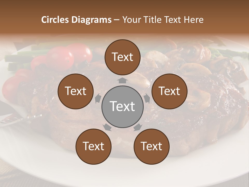 Dinner Mushrooms Broiled PowerPoint Template