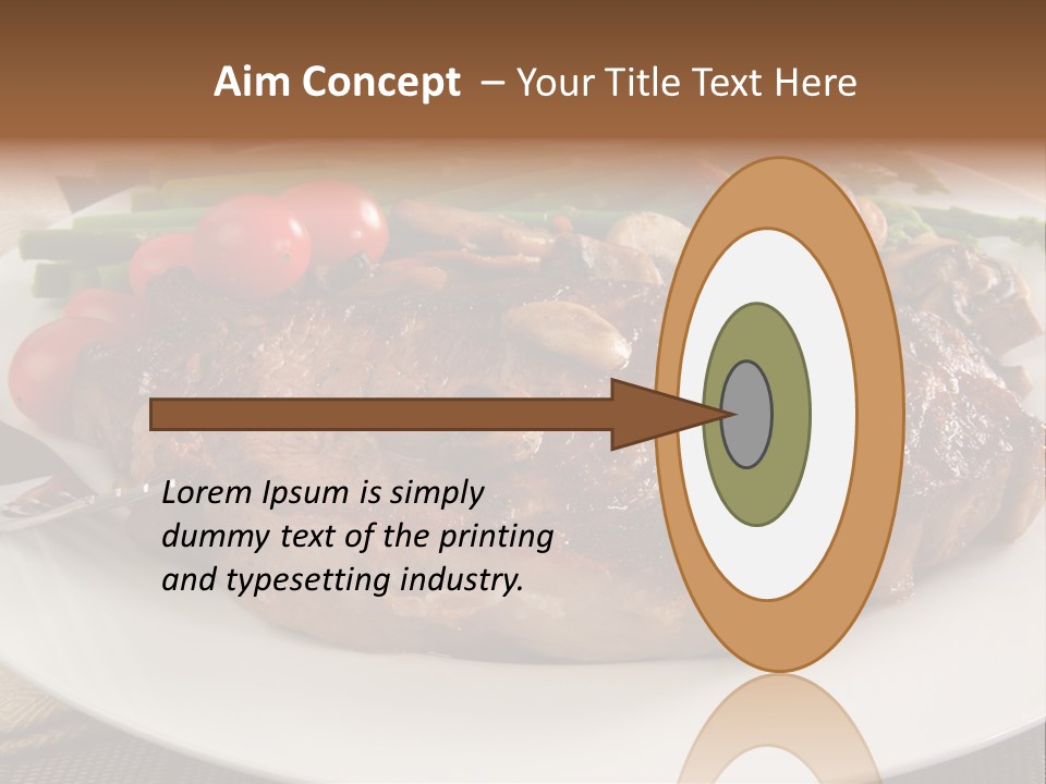 Dinner Mushrooms Broiled PowerPoint Template