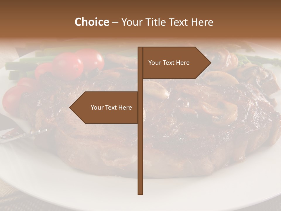 Dinner Mushrooms Broiled PowerPoint Template