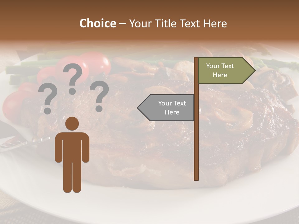 Dinner Mushrooms Broiled PowerPoint Template