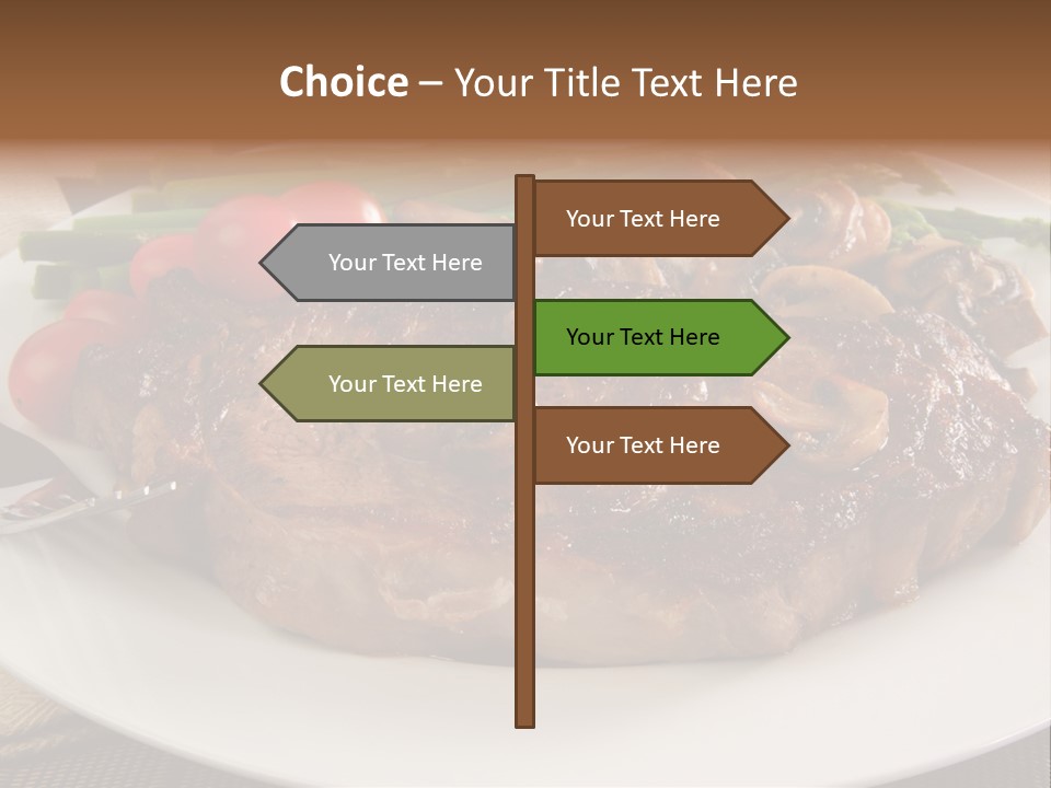 Dinner Mushrooms Broiled PowerPoint Template