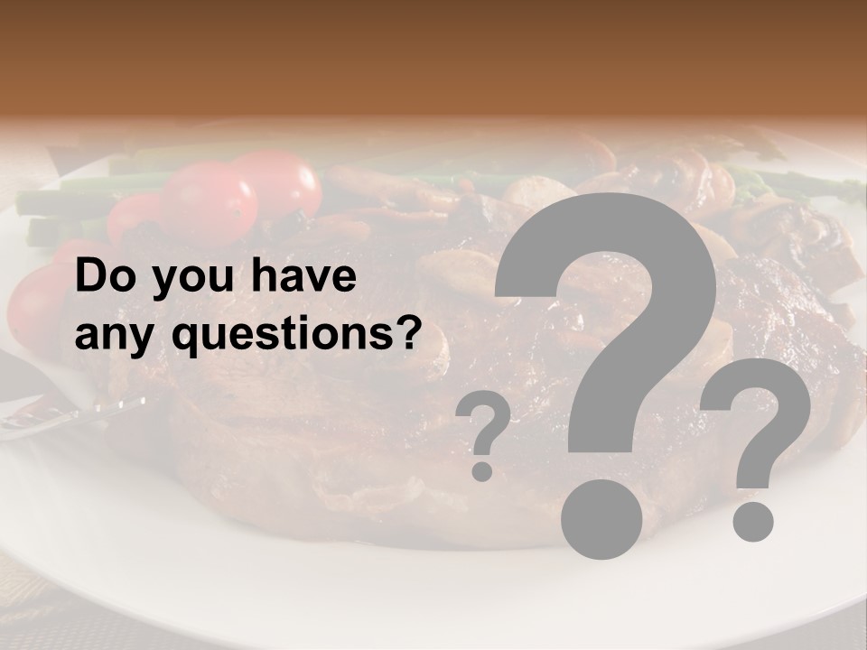 Dinner Mushrooms Broiled PowerPoint Template