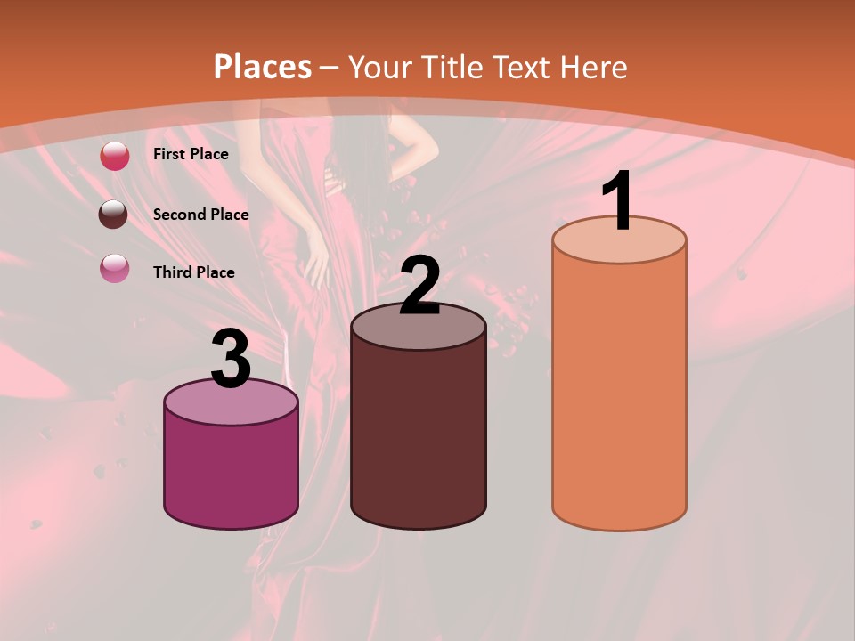 Isolated Saint Brunette PowerPoint Template