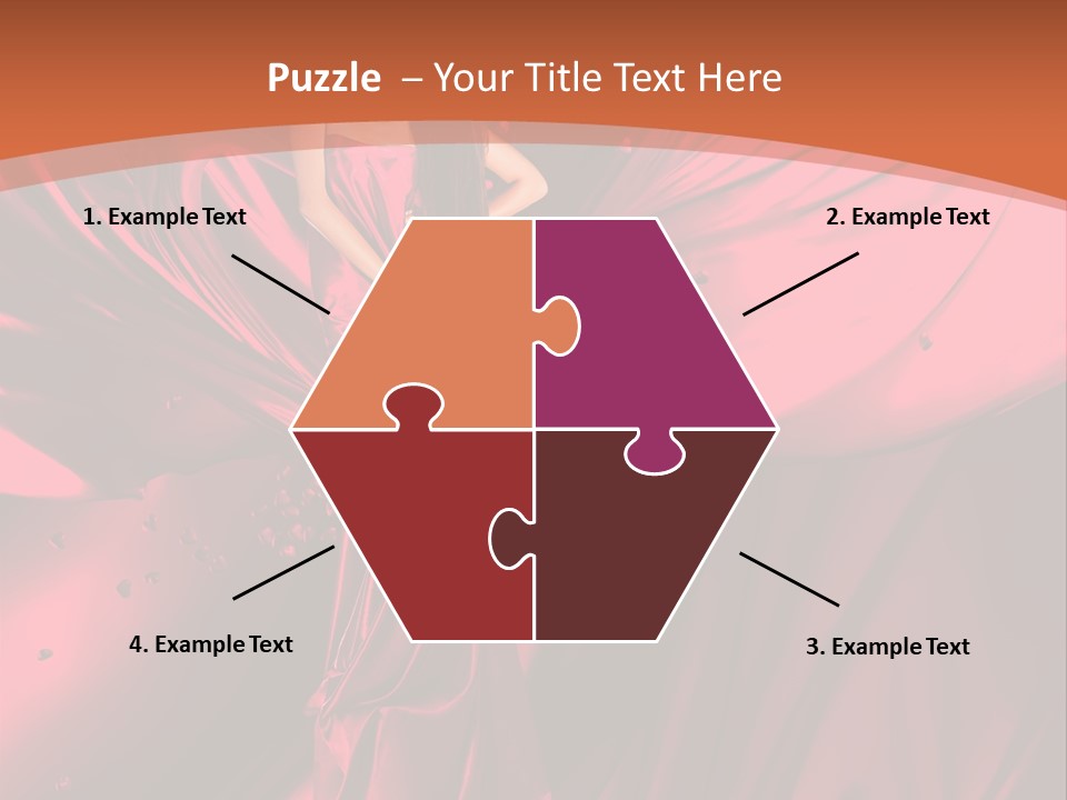 Isolated Saint Brunette PowerPoint Template