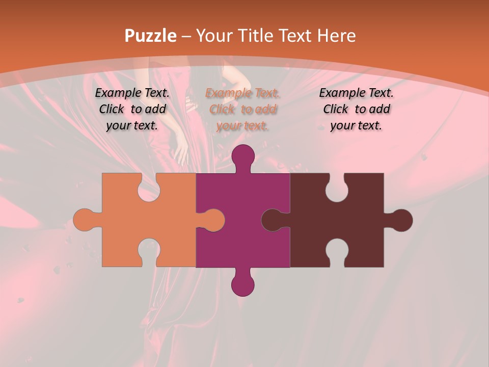 Isolated Saint Brunette PowerPoint Template