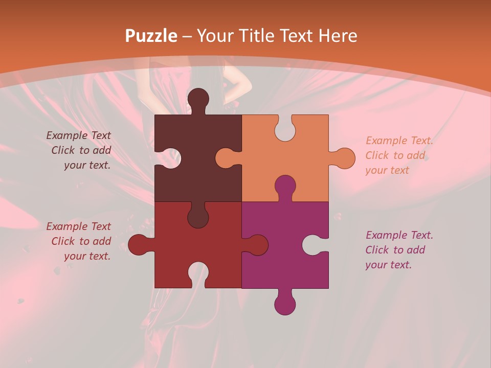 Isolated Saint Brunette PowerPoint Template