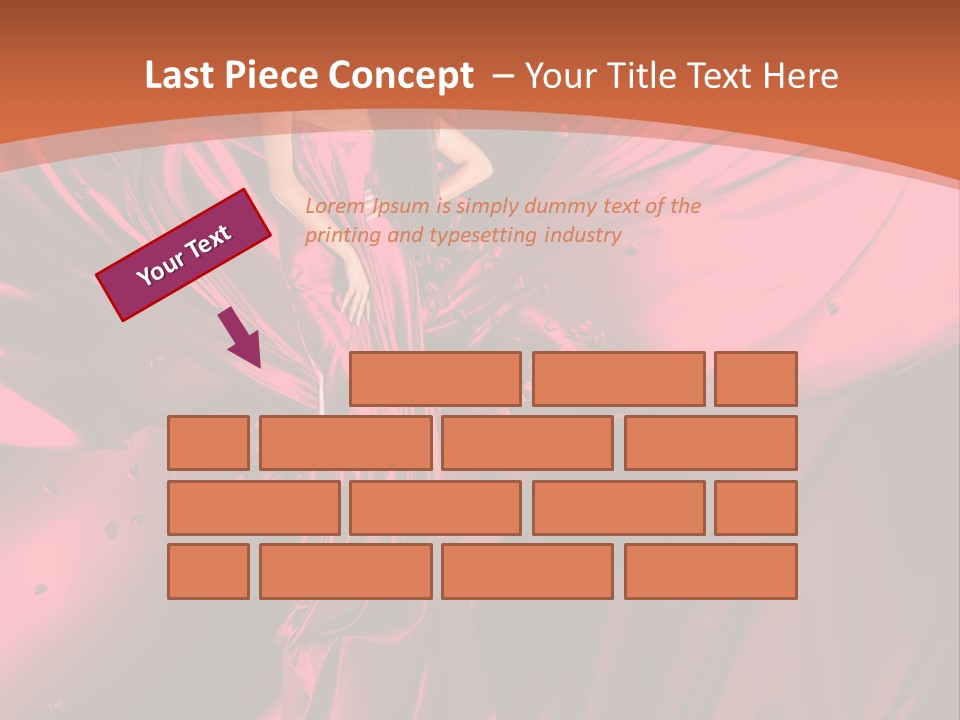 Isolated Saint Brunette PowerPoint Template