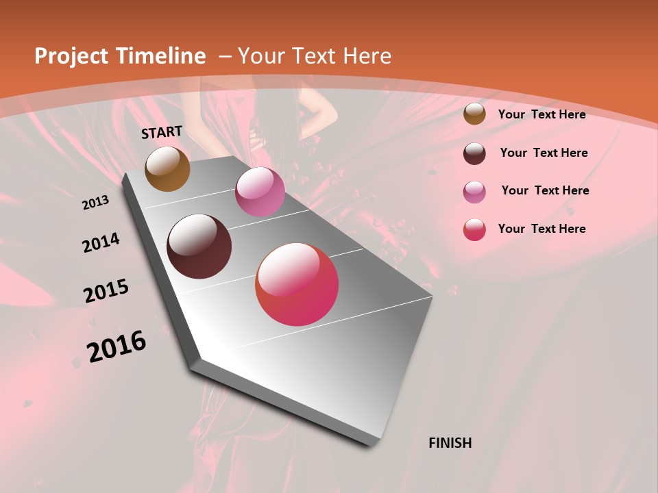 Isolated Saint Brunette PowerPoint Template