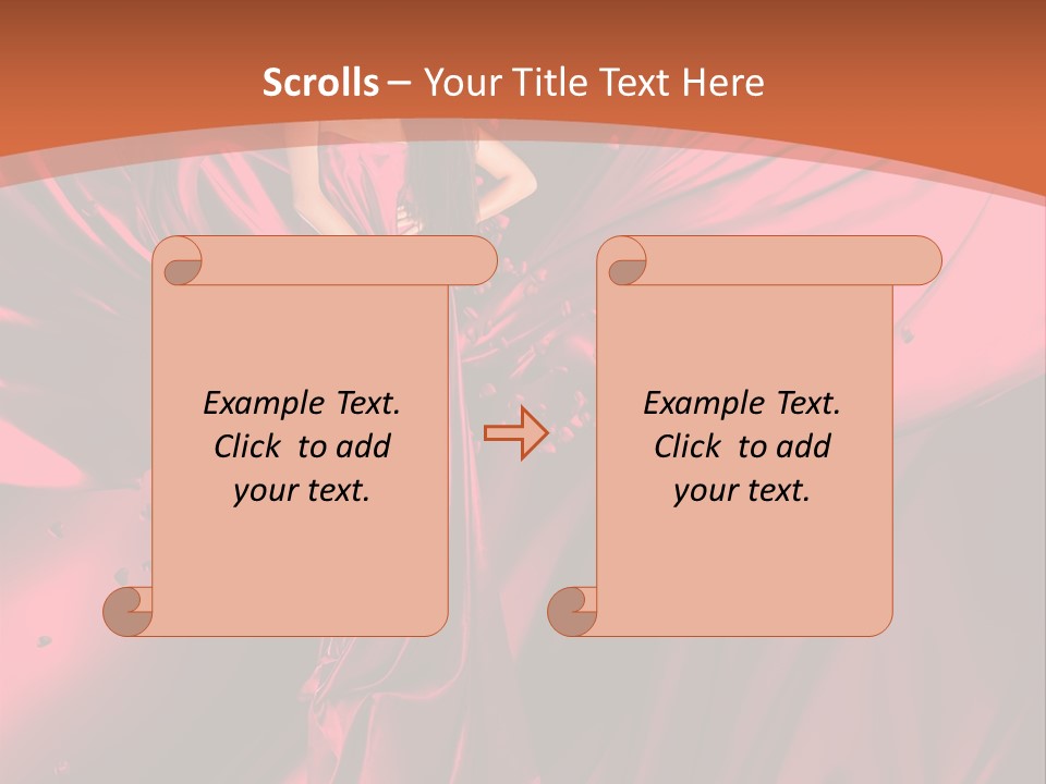 Isolated Saint Brunette PowerPoint Template