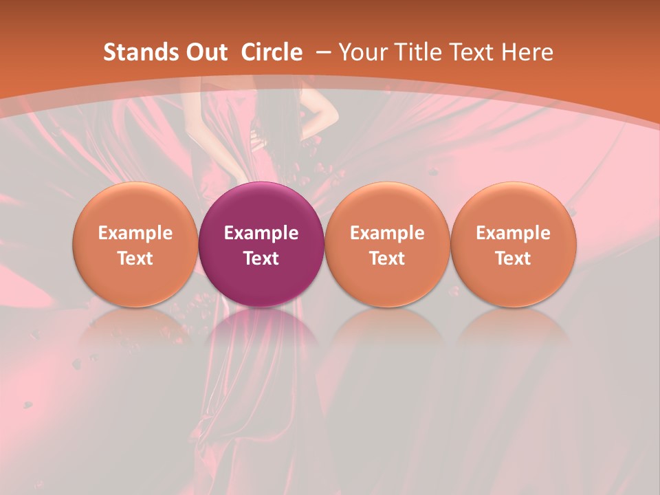 Isolated Saint Brunette PowerPoint Template