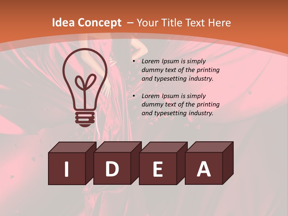 Isolated Saint Brunette PowerPoint Template