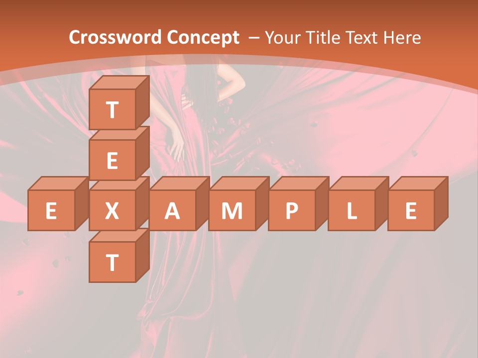 Isolated Saint Brunette PowerPoint Template