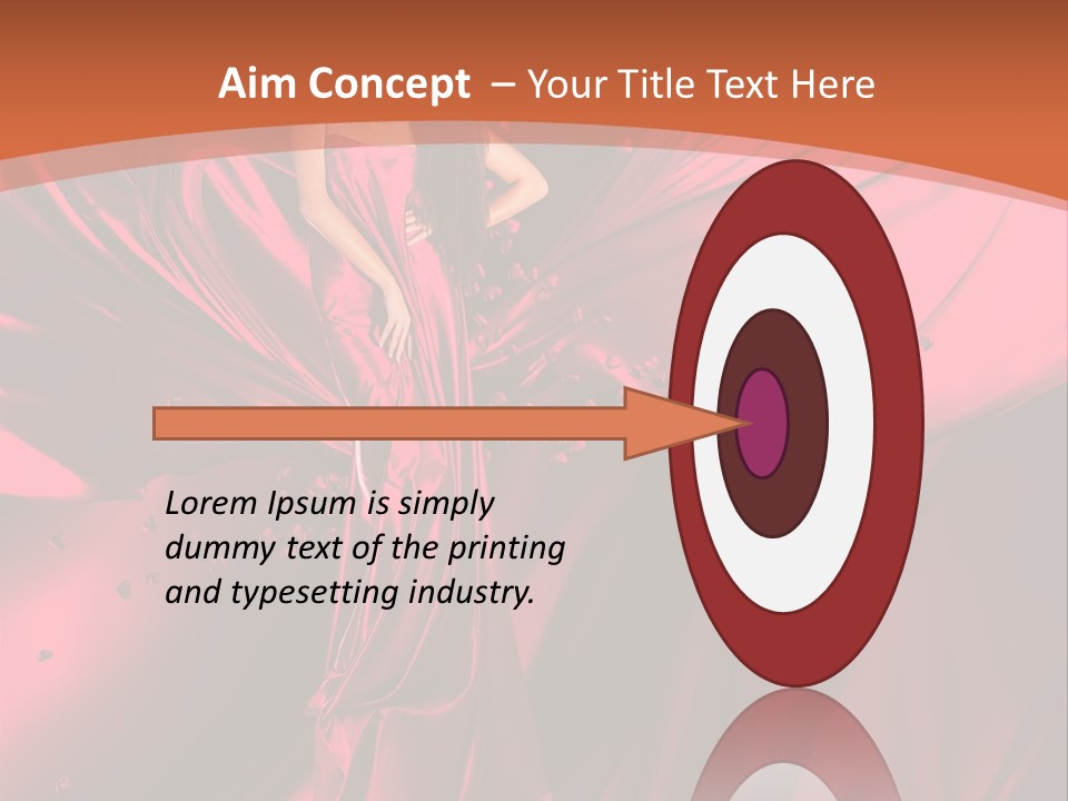 Isolated Saint Brunette PowerPoint Template