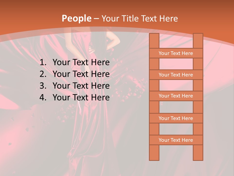 Isolated Saint Brunette PowerPoint Template