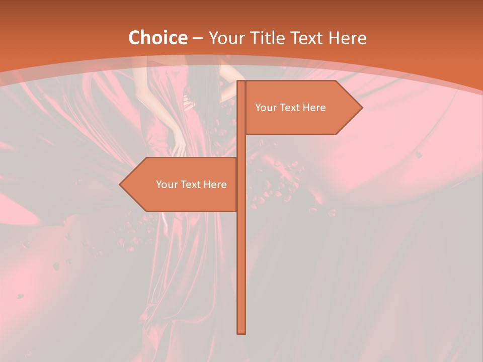 Isolated Saint Brunette PowerPoint Template