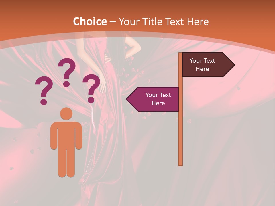 Isolated Saint Brunette PowerPoint Template