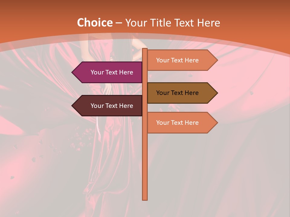 Isolated Saint Brunette PowerPoint Template