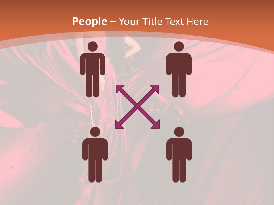 Isolated Saint Brunette PowerPoint Template