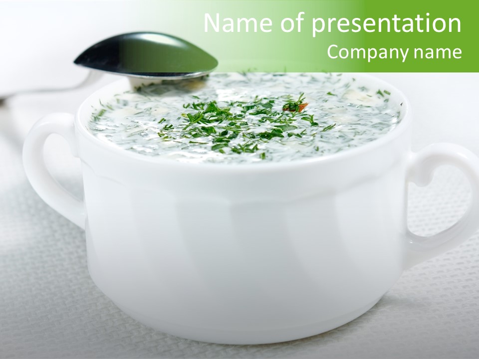 Dining Lunch Green PowerPoint Template