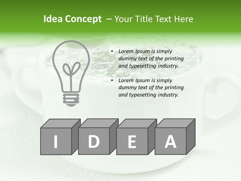 Dining Lunch Green PowerPoint Template