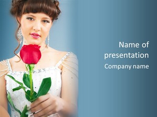 Veil Flower Marriage PowerPoint Template