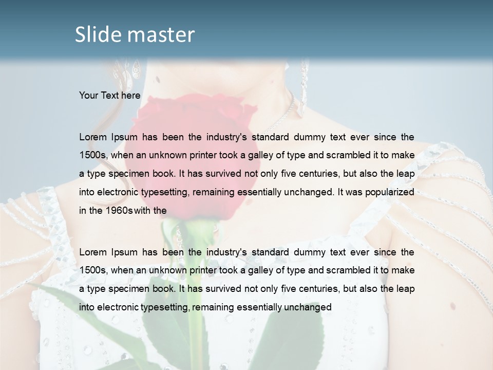 Veil Flower Marriage PowerPoint Template