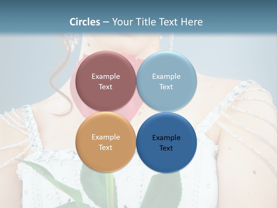 Veil Flower Marriage PowerPoint Template