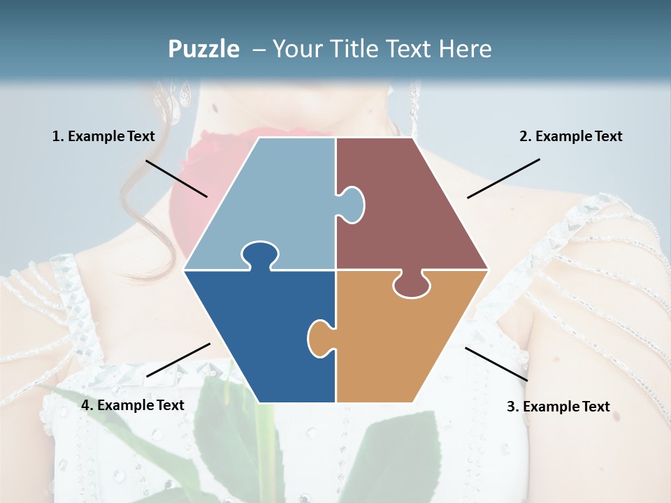 Veil Flower Marriage PowerPoint Template