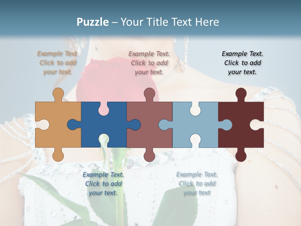 Veil Flower Marriage PowerPoint Template