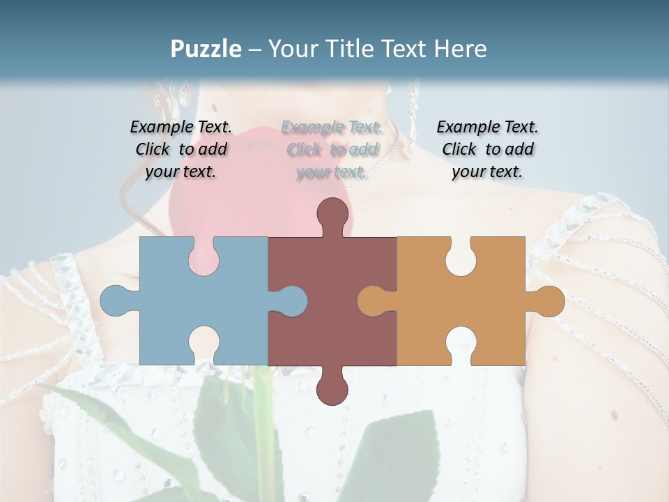 Veil Flower Marriage PowerPoint Template