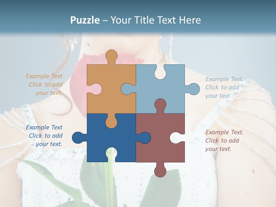 Veil Flower Marriage PowerPoint Template