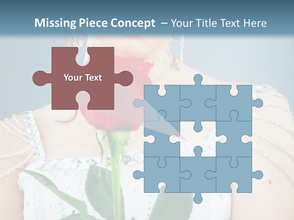 Veil Flower Marriage PowerPoint Template