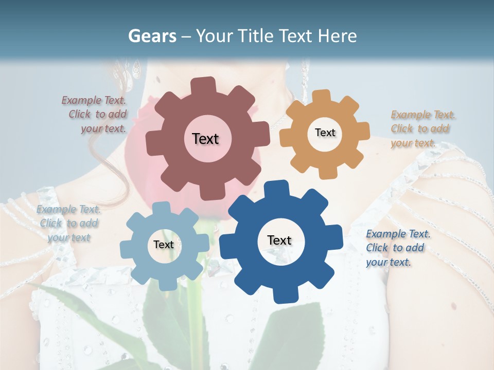 Veil Flower Marriage PowerPoint Template