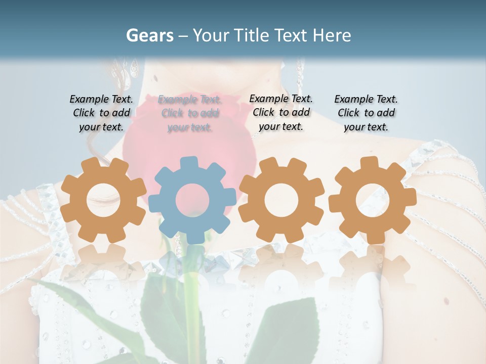 Veil Flower Marriage PowerPoint Template