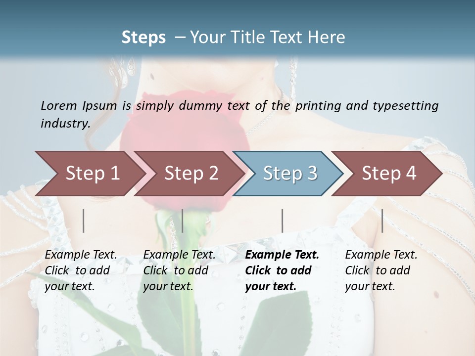 Veil Flower Marriage PowerPoint Template