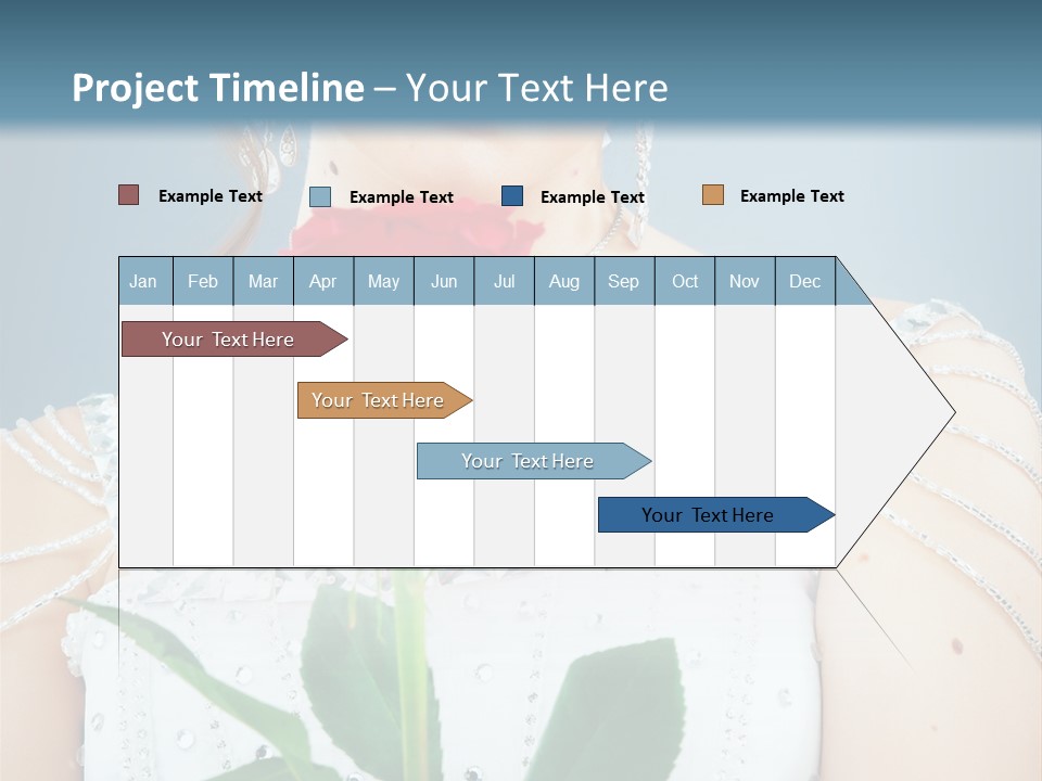 Veil Flower Marriage PowerPoint Template