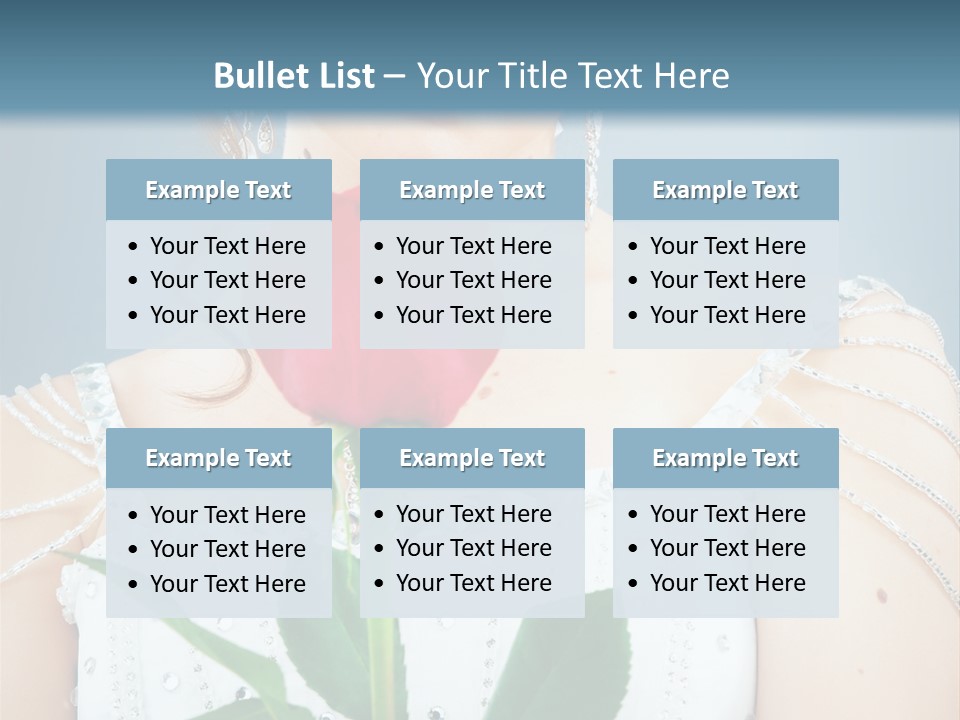 Veil Flower Marriage PowerPoint Template