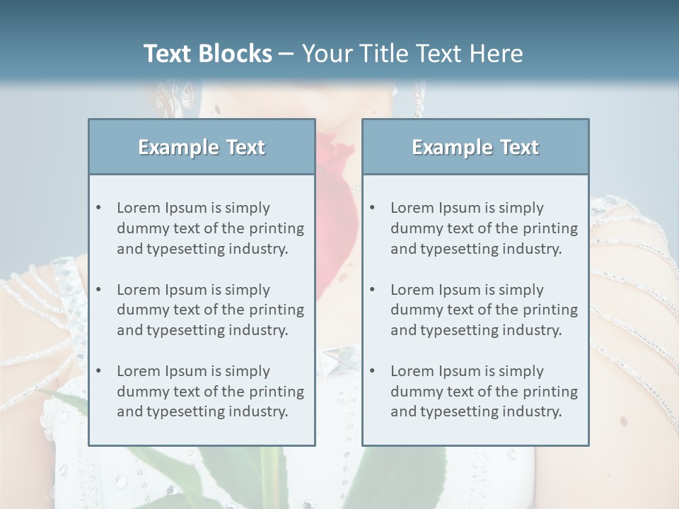 Veil Flower Marriage PowerPoint Template