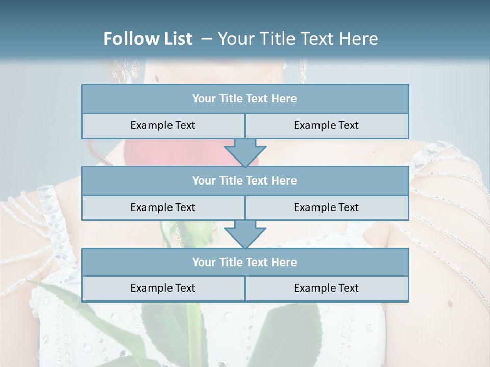 Veil Flower Marriage PowerPoint Template
