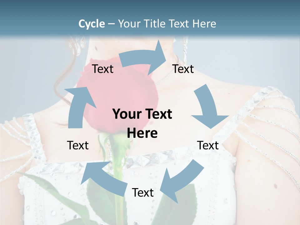 Veil Flower Marriage PowerPoint Template