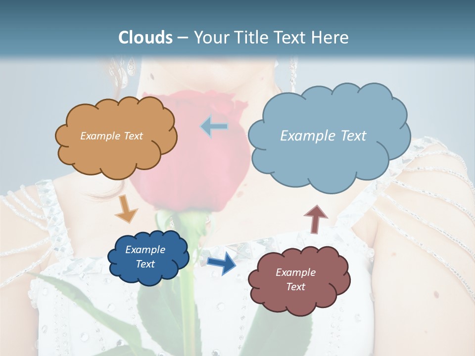 Veil Flower Marriage PowerPoint Template