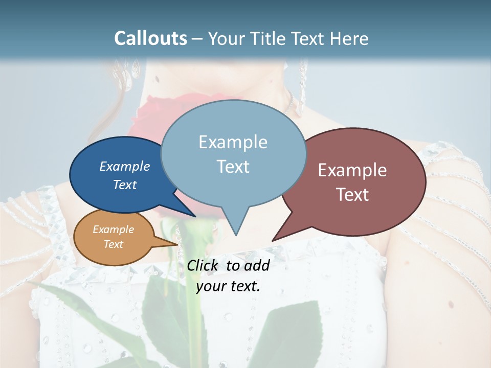 Veil Flower Marriage PowerPoint Template