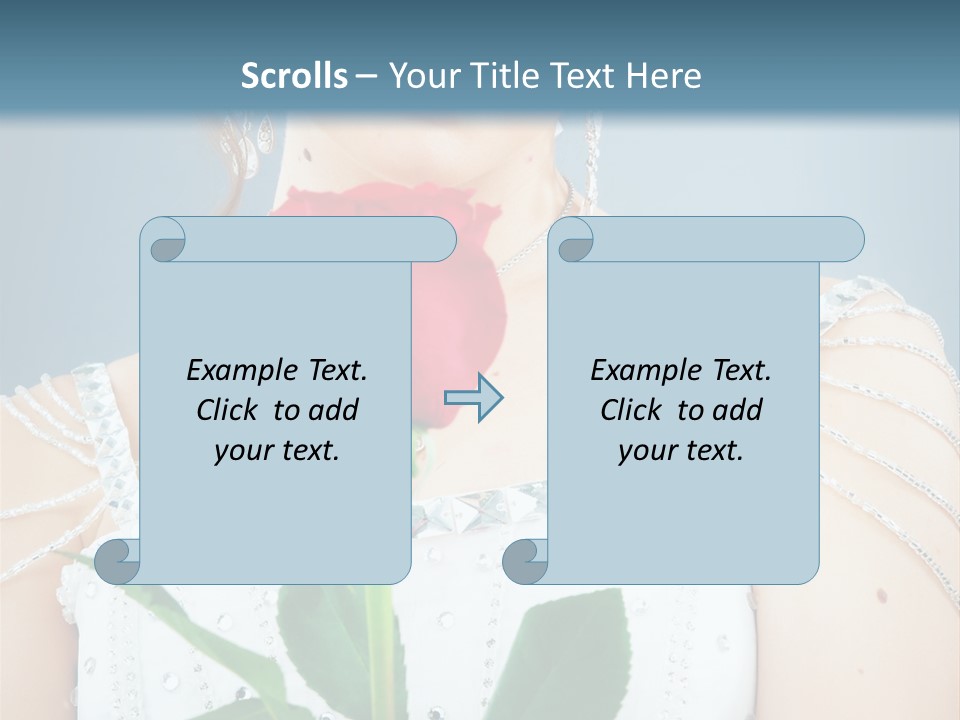 Veil Flower Marriage PowerPoint Template